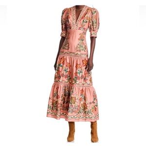 FARM Rio Pink Floral Maxi Dress NEW with Tags